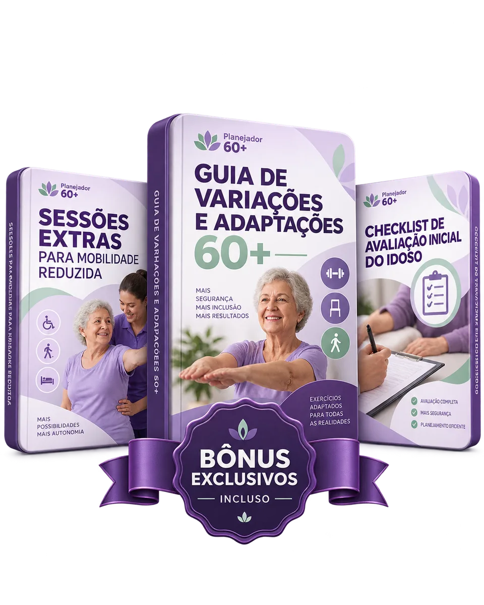 Mockup dos bônus do Planejador 60+